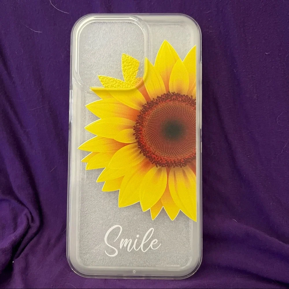iPhone 13 Pro Sunflower‎ Smile Protective Phone Case Guard Dog Custom Floral NEW